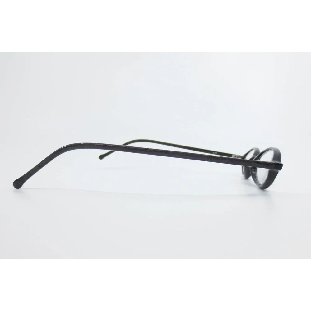 Ogi Eyewear MOD.A7008 COL.128B Oval Woodgrain Texture Frames 42-20-140 Black